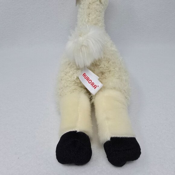 Aurora Handmade Plush Flopsie Llama Toy 12" Cream Soft Polyester Stuffed Animal - Picture 4 of 13